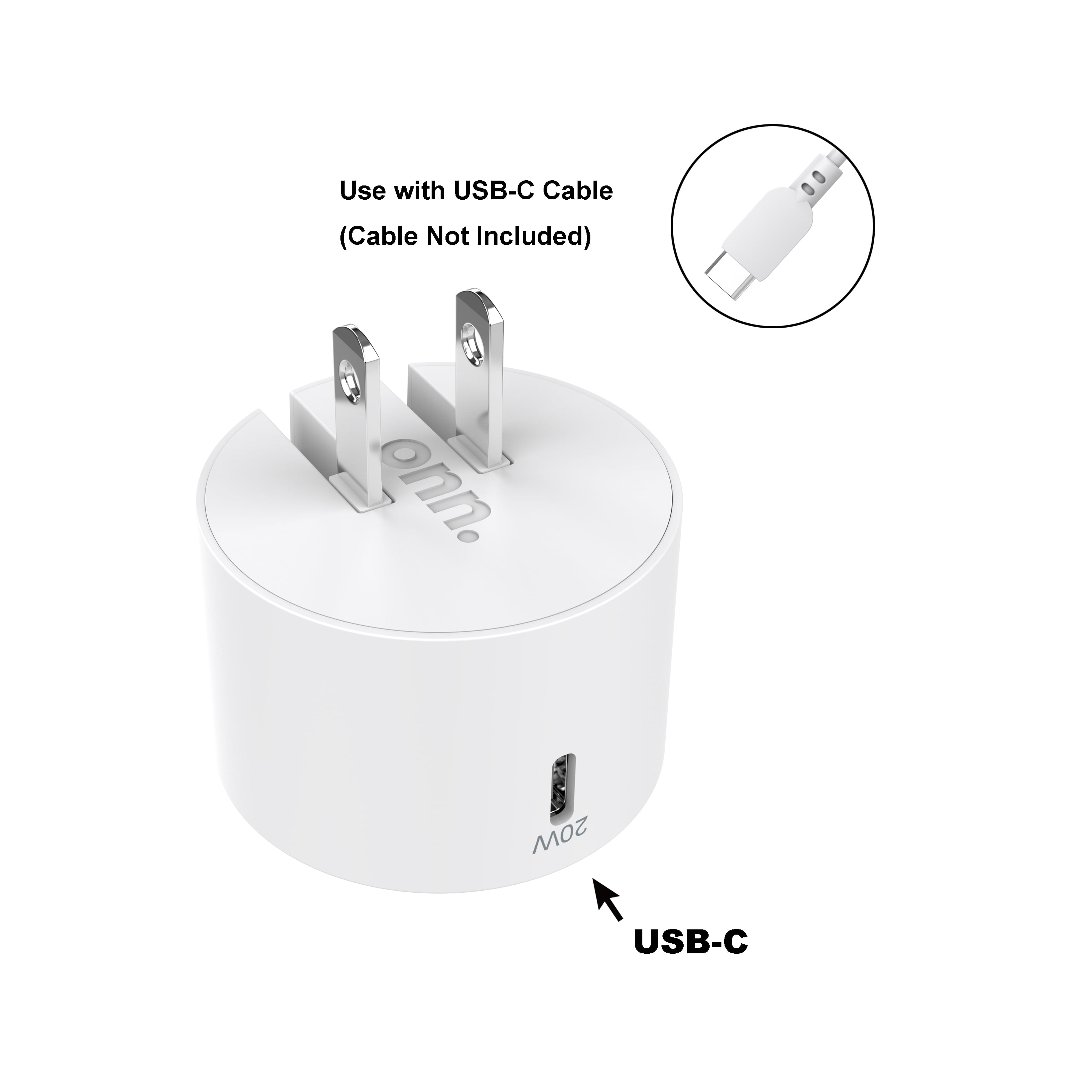 20W USB-C Wall Charger for iPhone & Samsung