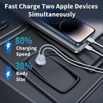 Certified iPhone Car Charger with Lightning Cords