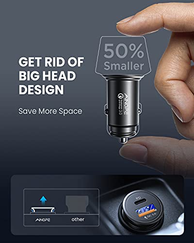 AINOPE USB-C Car Charger 54W PD&QC3.0