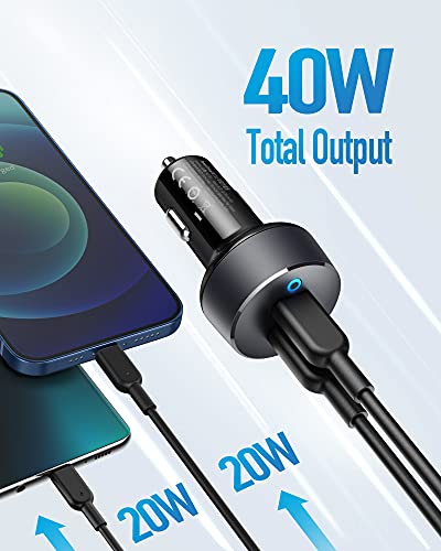 Anker USB-C Car Charger - 40W, 2 Ports
