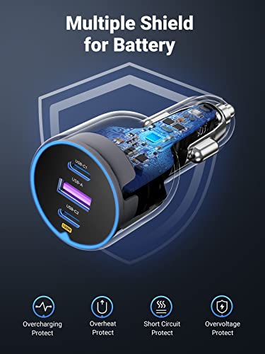 UGREEN 130W USB-C Car Charger with Cable