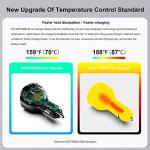 High-Speed USB-C Car Charger for iPhone, Samsung, MacBook