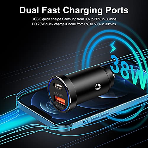 Dual Port USB-C Car Charger by AILKIN