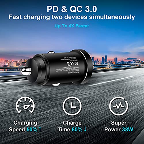Dual Port USB-C Car Charger by AILKIN