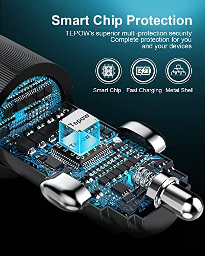 High-Speed USB-C Car Charger with 3 Ports