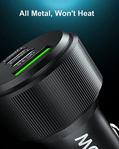 High-Speed USB-C Car Charger with 3 Ports