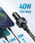 Anker 40W USB-C Car Charger with Power Delivery