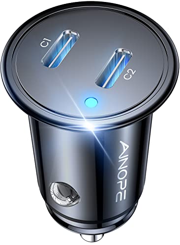 AINOPE 40W Dual Port USB-C Car Charger