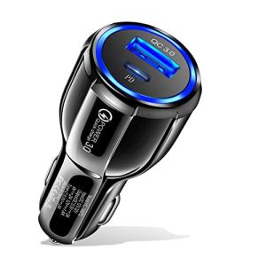Dual-Port USB-C Car Charger for Mobile Devices