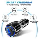 Dual-Port USB-C Car Charger for Mobile Devices