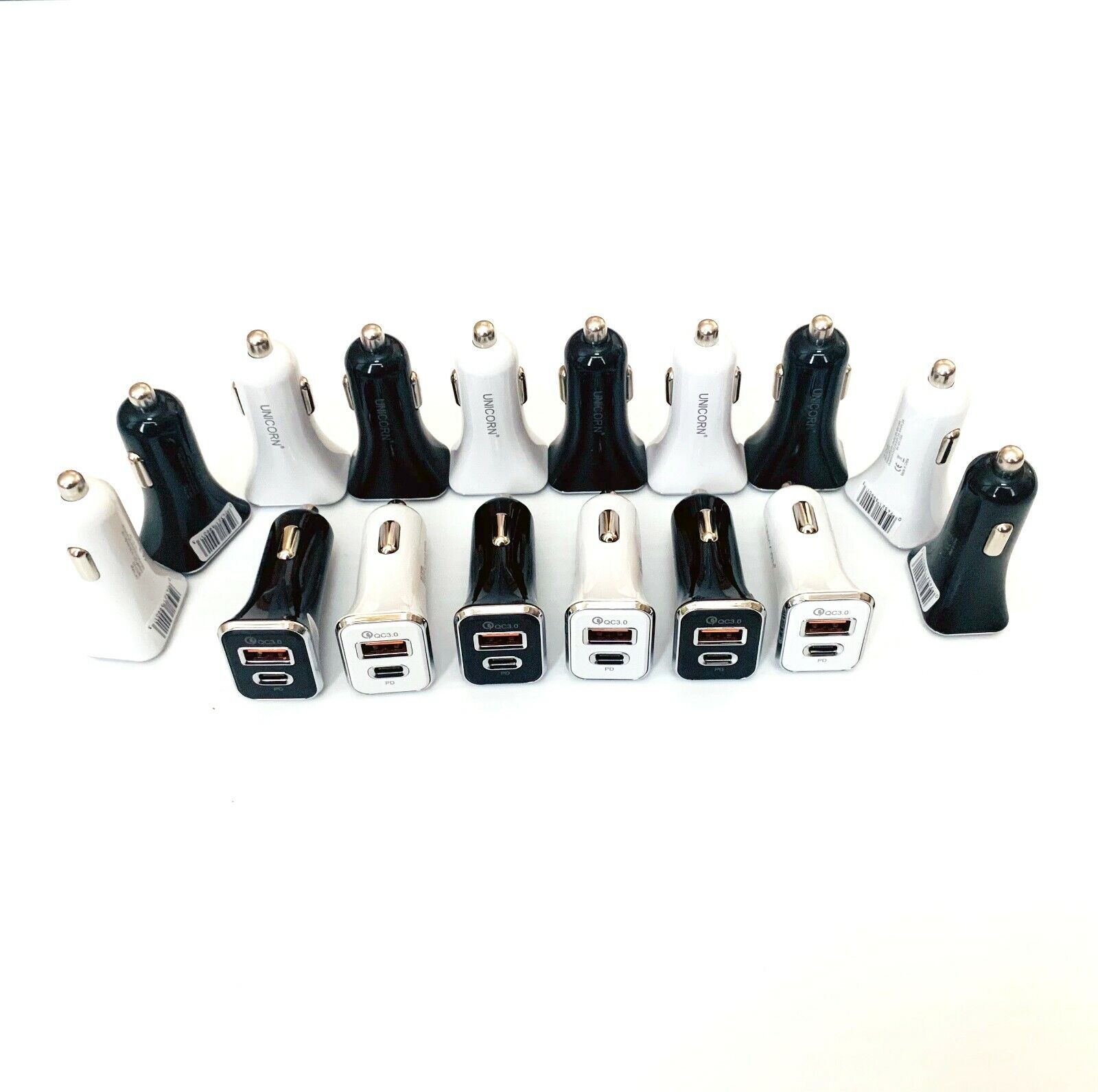 10 Dual Port USB-C Car Chargers - Wholesale
