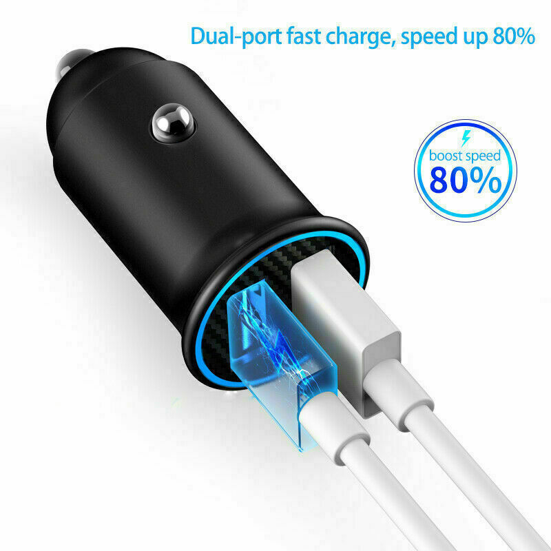 2-Port USB-C Car Charger for iPhone and Samsung