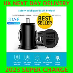 Dual USB-C Car Charger for iPhone & Samsung