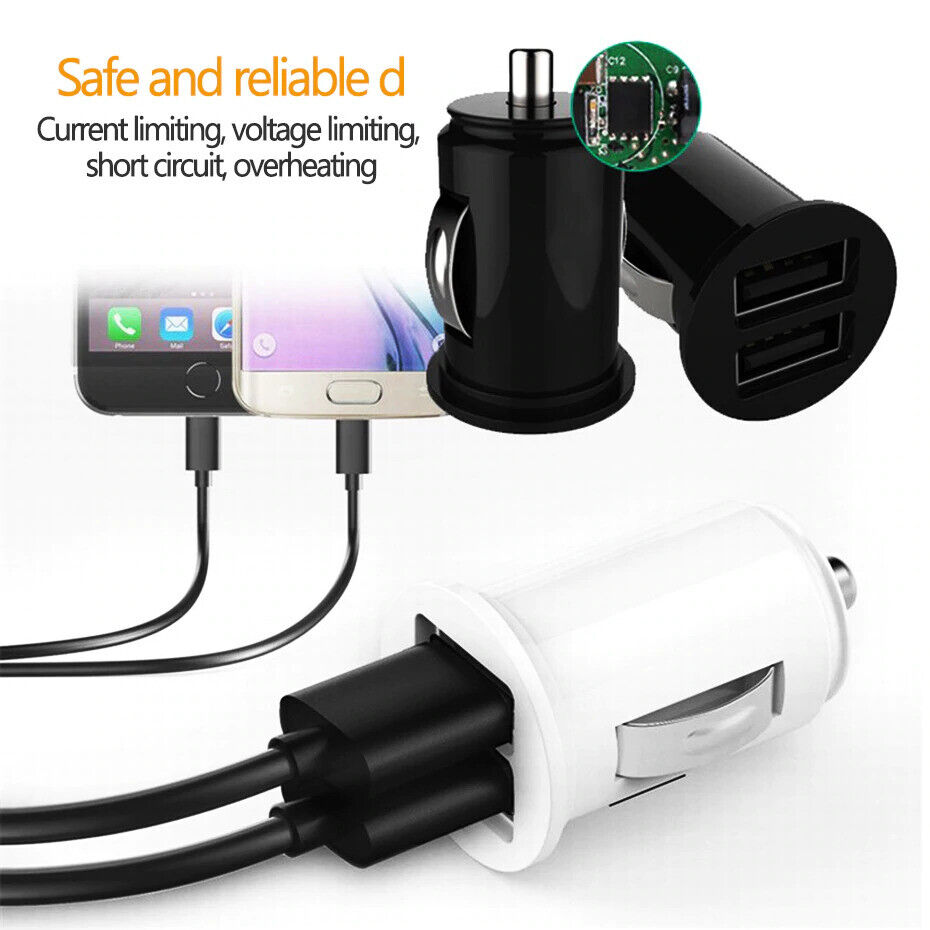 Dual USB-C Car Charger for iPhone & Samsung