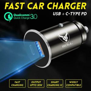 Fast Dual USB-C Car Charger for iPhone & Android