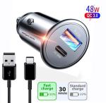 2-Port USB-C Car Charger for Smartphones