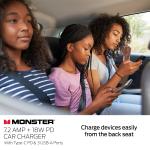 4-Port USB-C Car Charger, Black