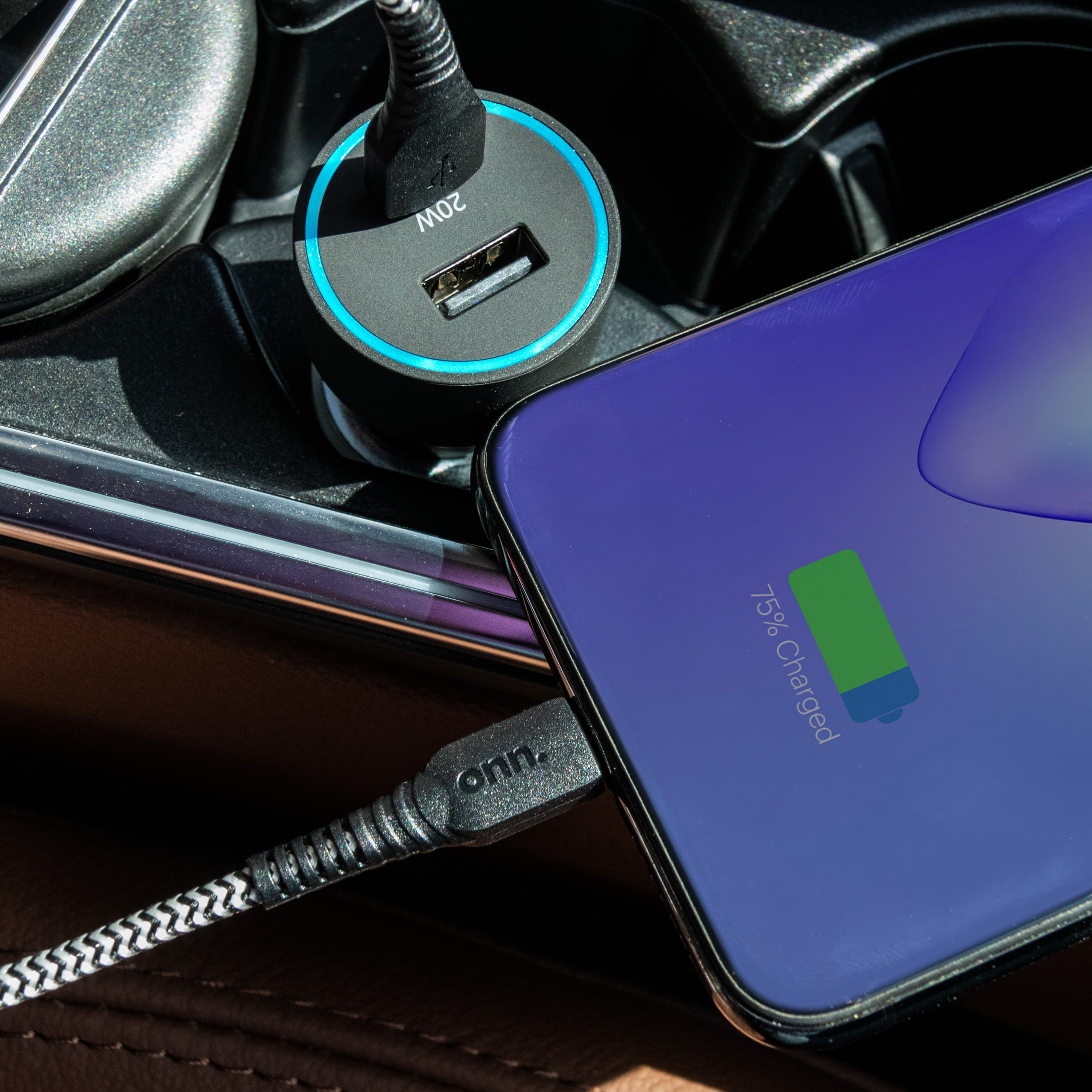 32W Dual USB-C Car Charger for iPhone/iPad