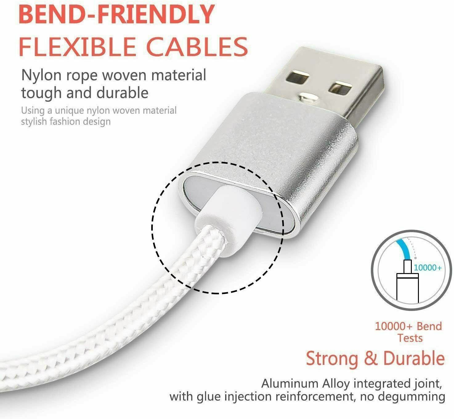 Type C Micro USB Heavy Duty Charging Cable