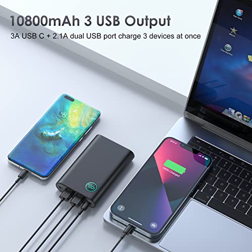 10800mAh USB-C Power Bank with LED Display