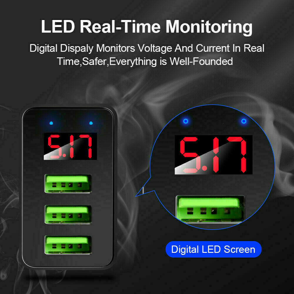 USB 3-Port QC3.0 Wall Charger Hub