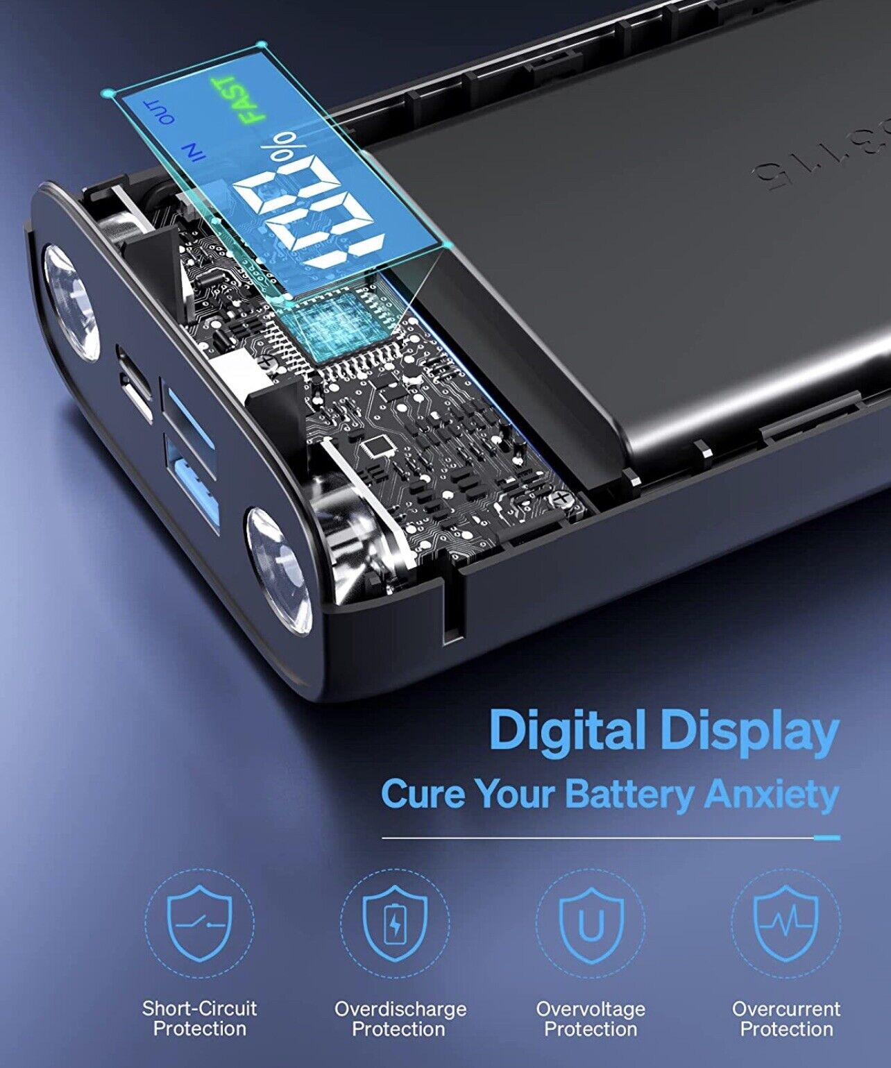 Fast Charge Portable USB C Power Bank (8 words)