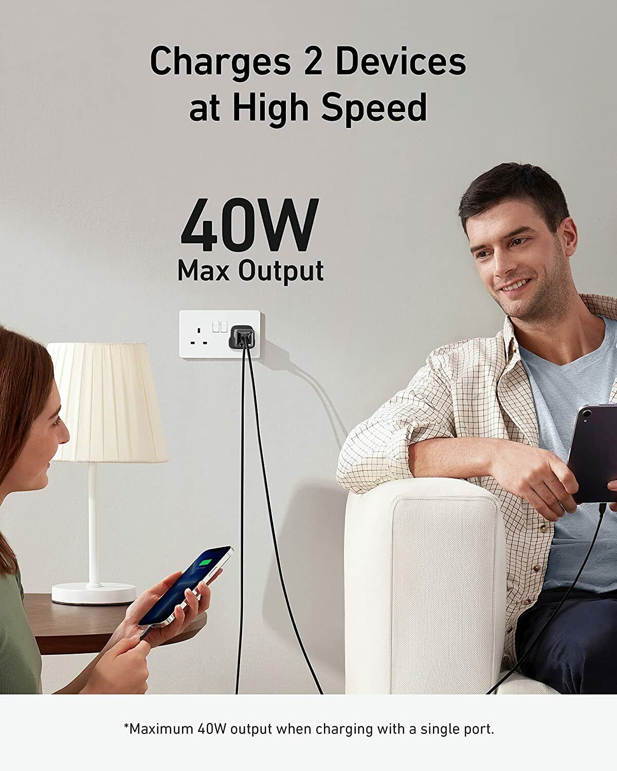 Anker USB-C 2-Port Fast Charger for iPhone/iPad