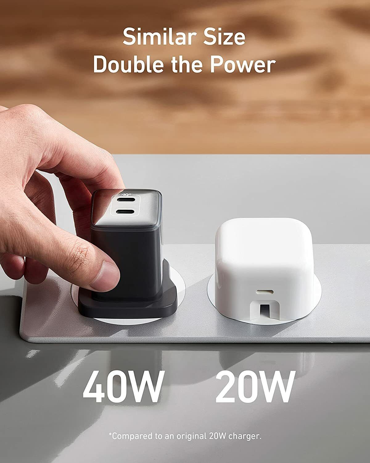 Anker USB-C 2-Port Fast Charger for iPhone/iPad