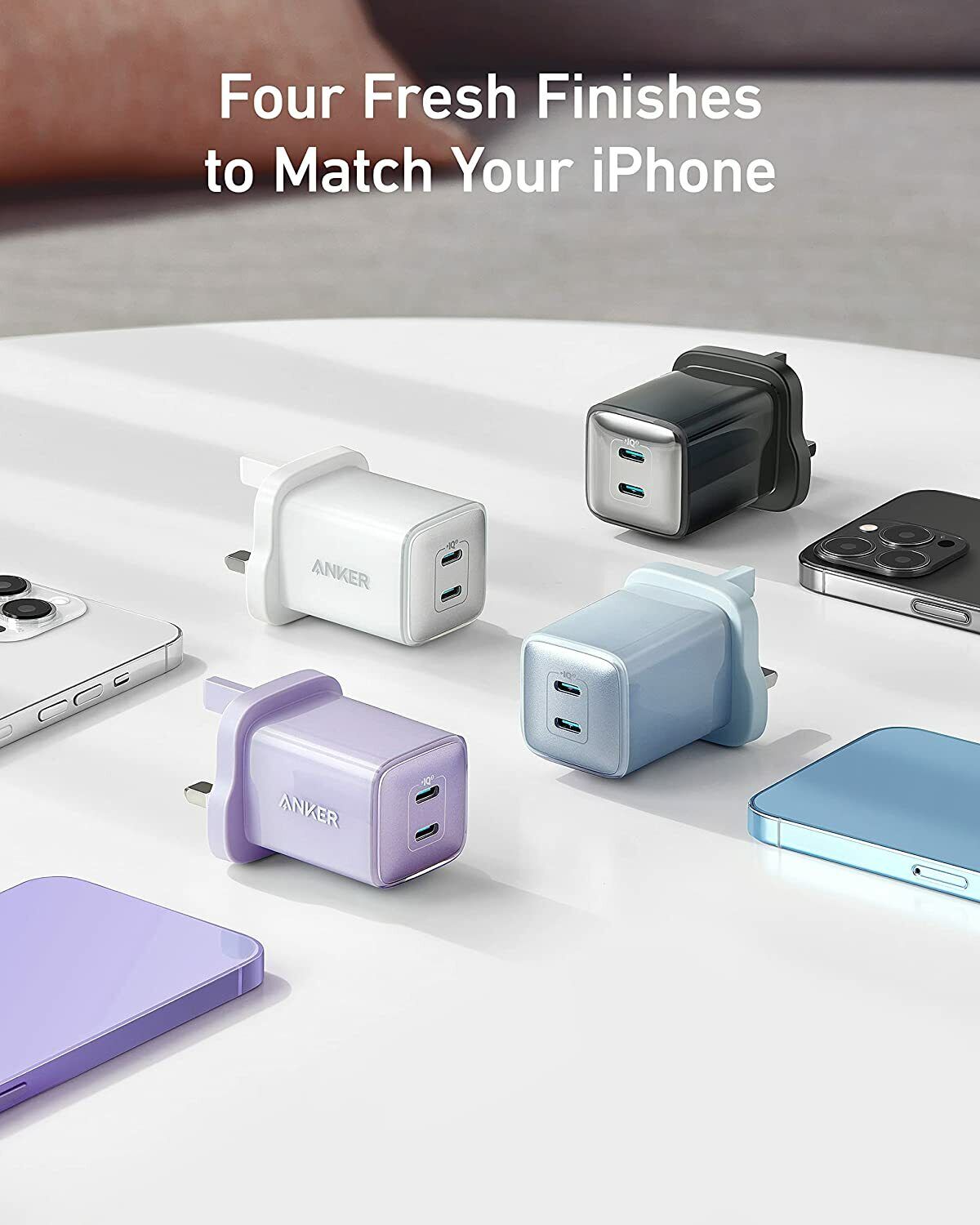 Anker USB-C 2-Port Fast Charger for iPhone/iPad