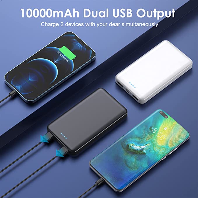 10k mAh USB-C Power Bank for Phones