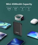 4500mAh USB-C Portable iPhone Charger for Android & Black