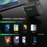 Compact 20W USB-C Wall Charger - Black