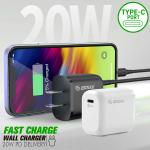 Compact 20W USB-C Wall Charger - Black
