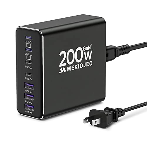 7-Port 200W USB-C Fast Charger for MacBook