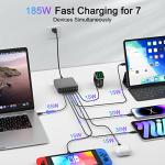 7-in-1 USB C Charging Station for Multiple Devices