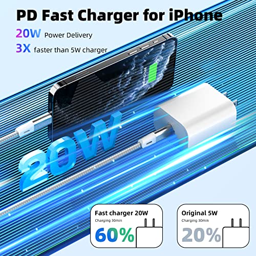 8 words: 2-Pack Fast Charging iPhone Charger Set