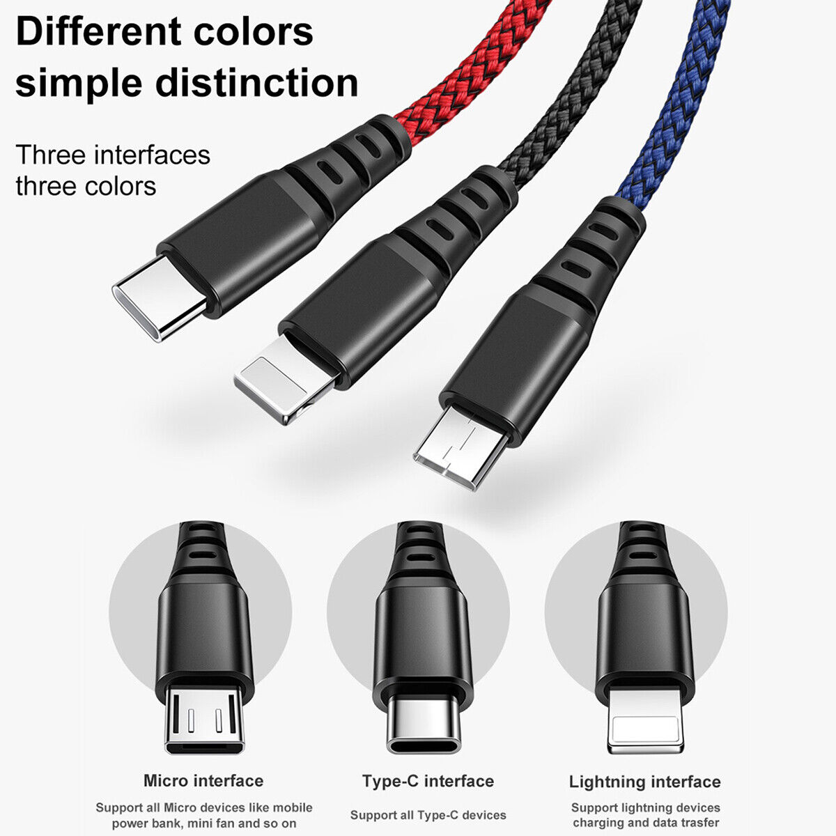 3-in-1 USB-C Charger Cable