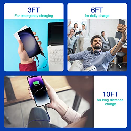 5-Pack 3.1A Quick Charge USB-C Cables