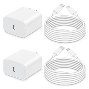 MFi-Certified 2-Pack 20W Charger with 10ft Cable