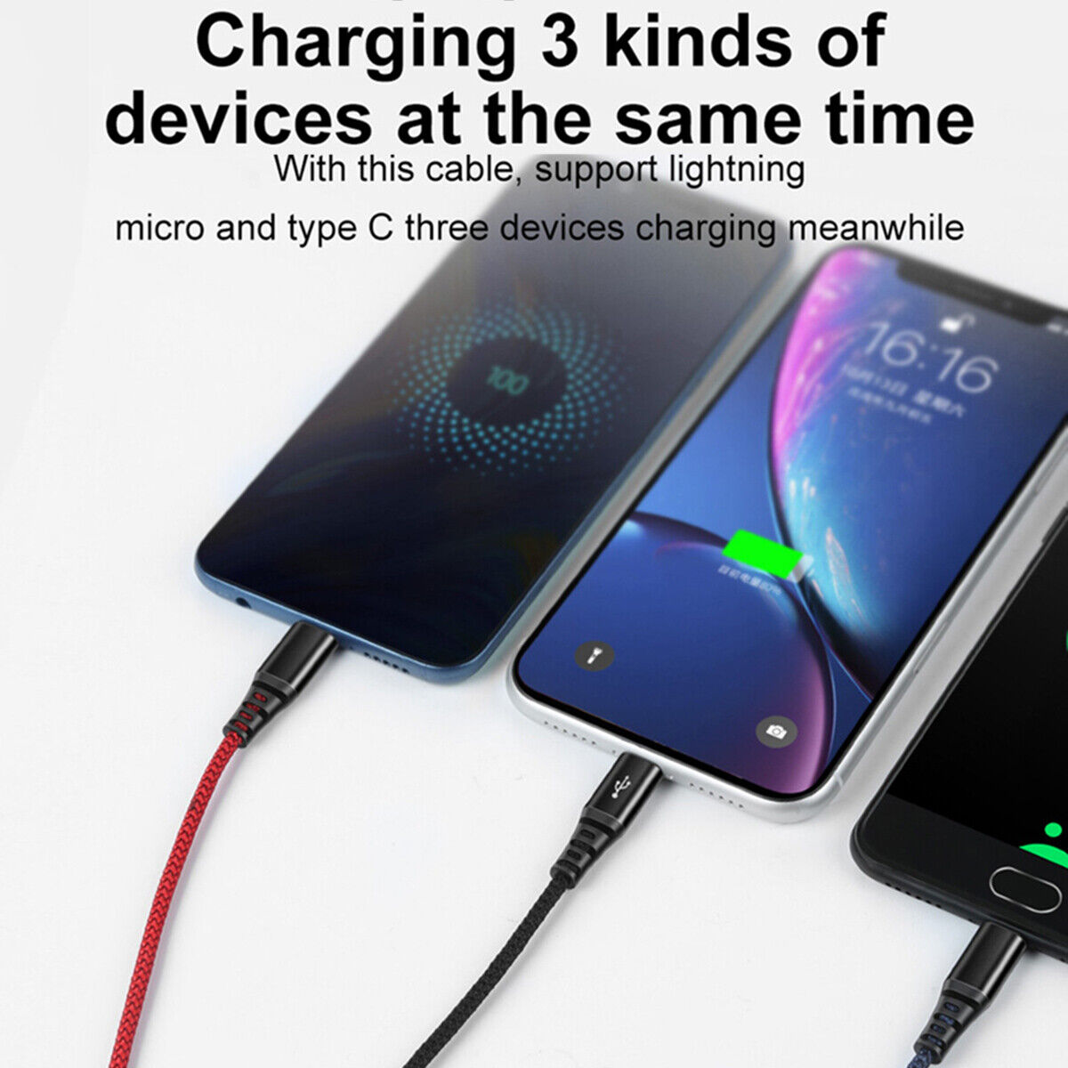 3-in-1 USB-C Charger Cable