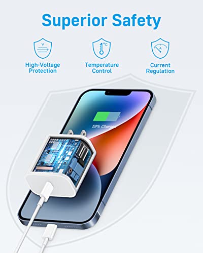 MFi-Certified 2-Pack 20W Charger with 10ft Cable