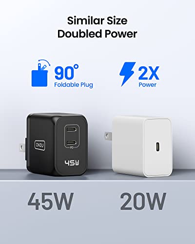INIU Super Fast 45W Dual USB-C Charger