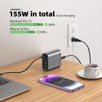 155W USB-C Wall Charger for Multi-Devices