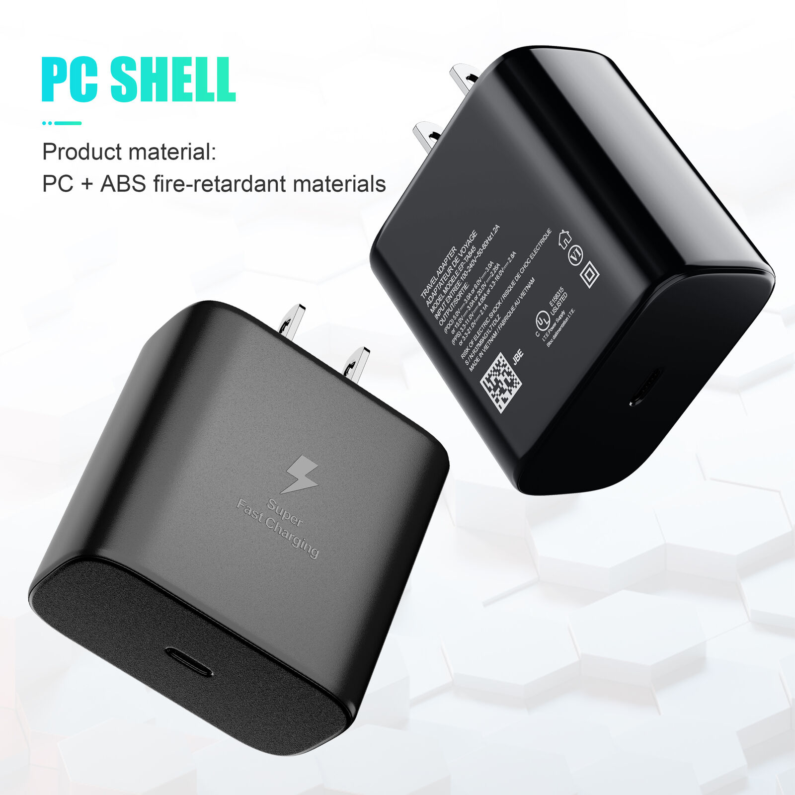 USB-C 45W Fast Wall Charger for Samsung S20-S22