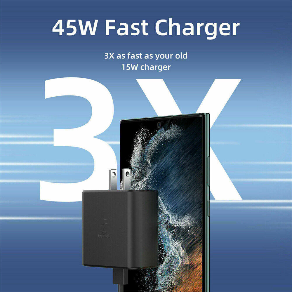 USB-C 45W Fast Wall Charger for Samsung S20-S22