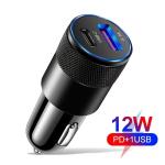Fast 2-Port USB-C Car Charger for iPhone & Samsung