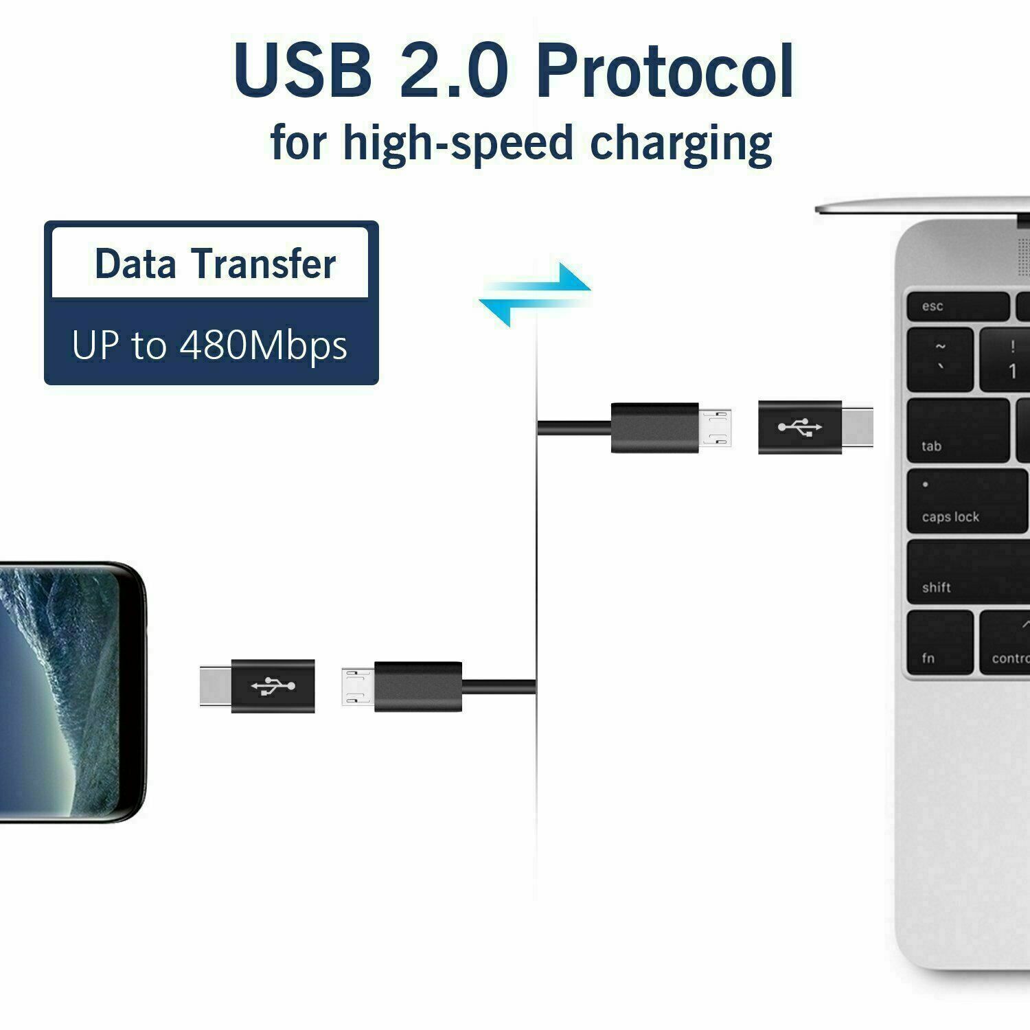 USB-C Male to Micro USB Female Adapter