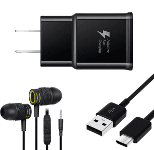 Fast Charging Wall Charger Bundle - Black