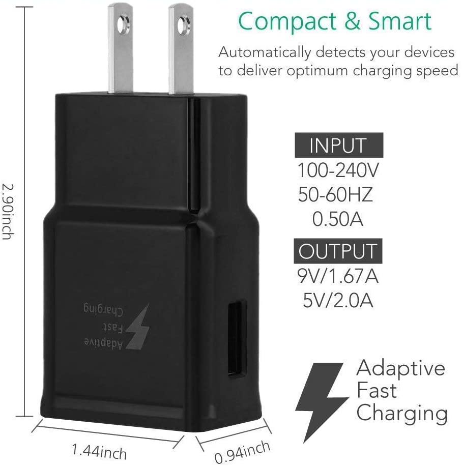 Fast Charging Wall Charger Bundle - Black