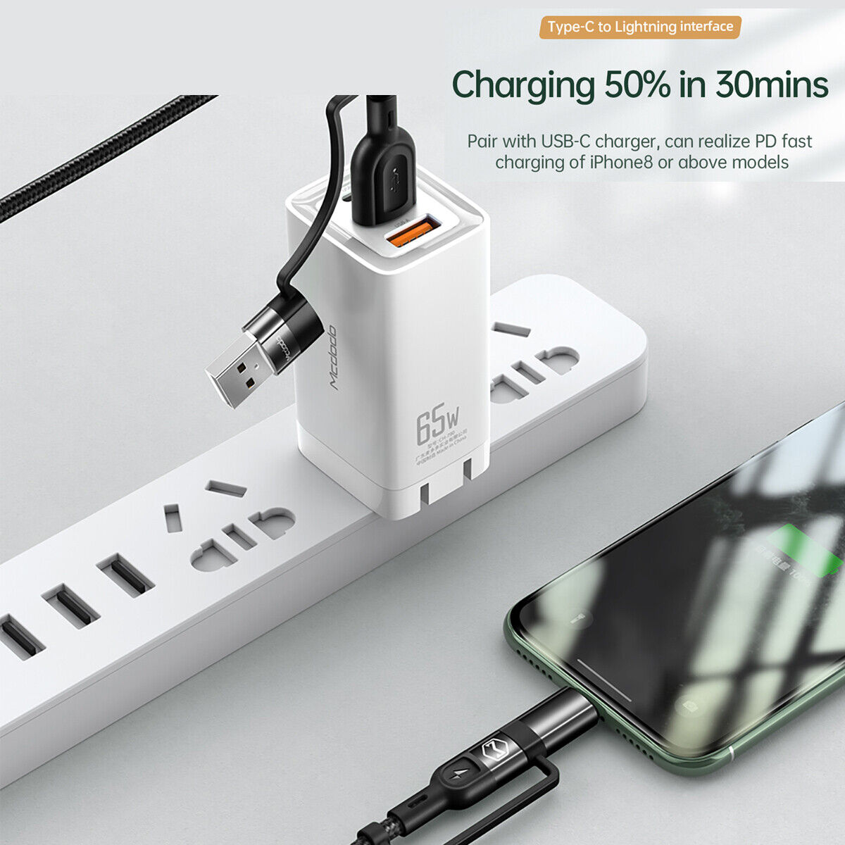 Multi-Fast Charging Cable: USB-C to USB Charger